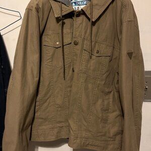 New with tags, Guess button up jacket with hood